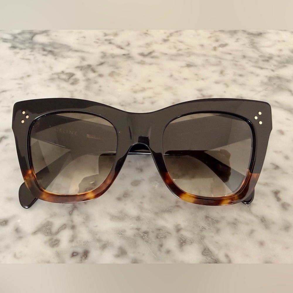 Celine Black and Tortoise Women's Sunglasses - Picture 4 of 8